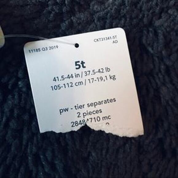 Carters Plaid pants with gold sparkle waist size: 5t - Picture 3 of 4